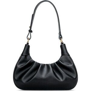 Women Shoulder Bag PU Leather Mini Hobo Crossbody Purse with Gold Chain